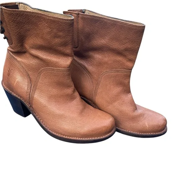 Frye Tan Leather Ankle Boots - Picture 2 of 6